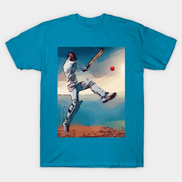 Cricket Batsman T-Shirt by FasBytes